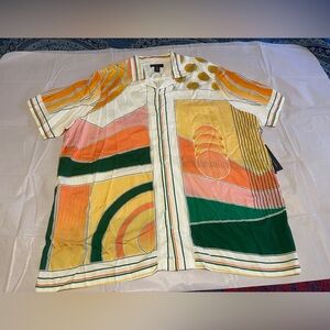 Shaquille O’Neal XLG Colorblock Rayon Short Sleeves Shirt cruise vacation